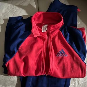 Adidas Blue and Red Suit Medium Kids